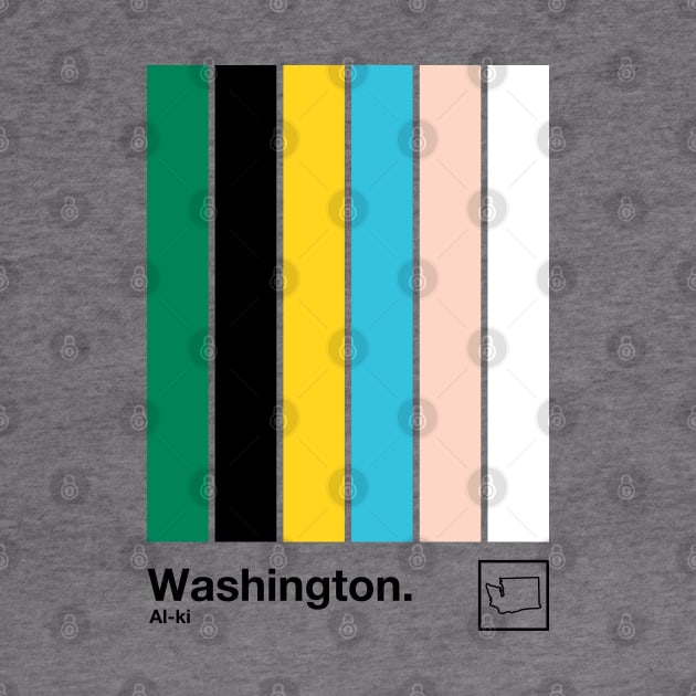 Washington State // Original State Flag Colors Design by DankFutura